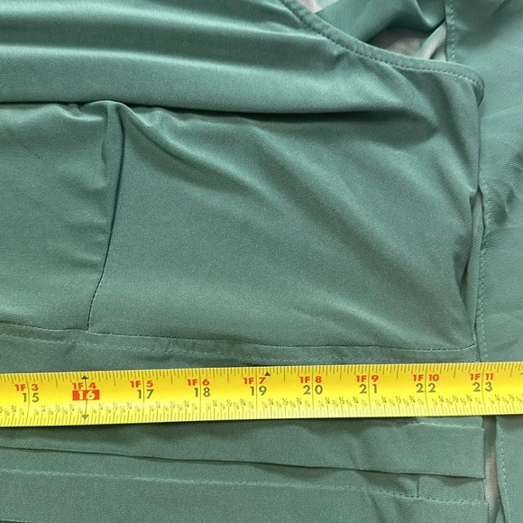 Scarlett Asymmetrical Dress in Deep Green - Picture 10 of 11